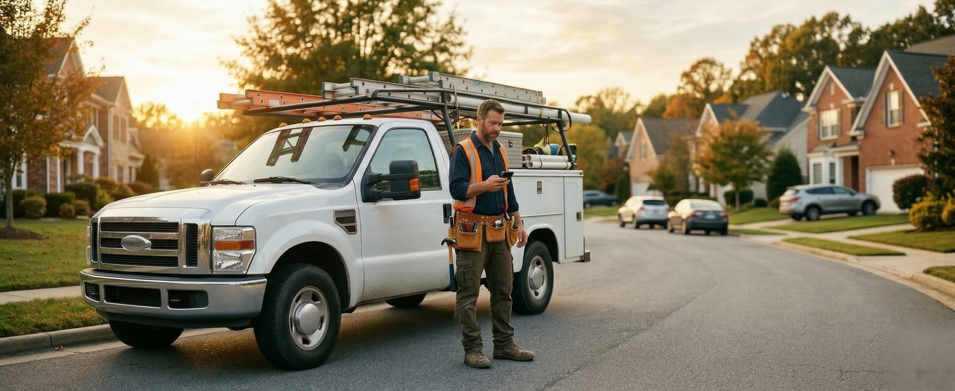 Home service professional on the job